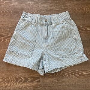 GAP Blue and White Striped Women's Bermudas